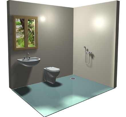 The system is ideal for wetrooms with vinyl sheet flooring The system is ideal for wetrooms with vinyl sheet flooring