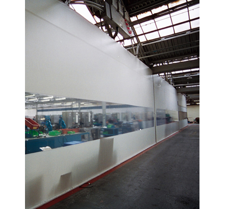 Flexiwall with vision panels incorporated Flexiwall with vision panels incorporated