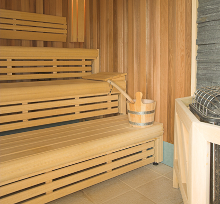 Image of inside sauna Image of inside sauna