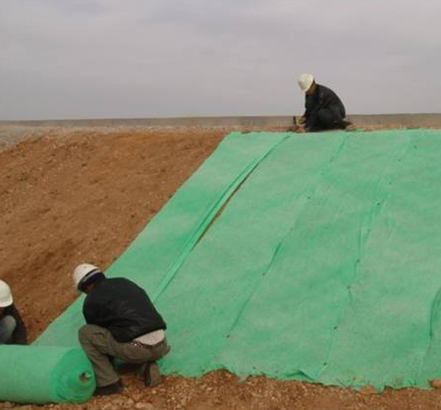 Installation of Pro-grass biotextile rolls Installation of Pro-grass biotextile rolls