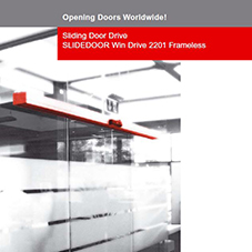 TORMAX 2201 sliding door operator – frameless, all-glass