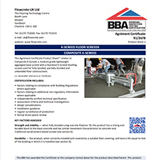 Composite K-Screed BBA Certification