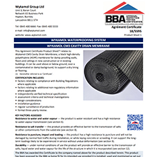 CM3 Cavity Drain Membrane BBA Certification