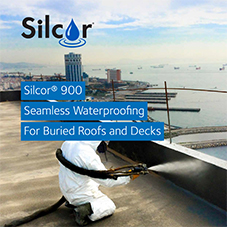 Silcor 900 seamless waterproofing for buried roofs and decks