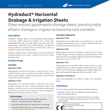 Hydroduct Horizontal Drainage & Irrigation Sheets product data