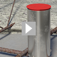 Rebar Socket for use in precast concrete. Allows the COMBISAFE Edge protection to be installed at ground level prior to slab being lifted into position.