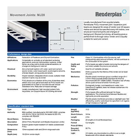 Renderplas Movement Joints: MJ20