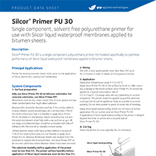 Silcor Primer PU 30 product data