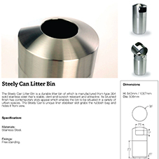 Steely Can Litter Bin