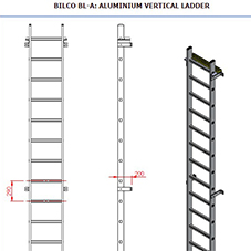 BL-A Fixed Vertical Ladder Submittal Drawing