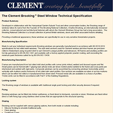 The Clement Brooking® Steel Window Technical Specification
