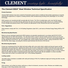 The Clement EB24® Steel Window Technical Specification