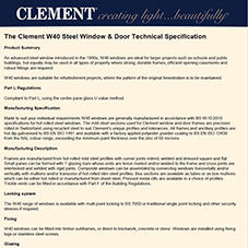 The Clement W40 Steel Window& Door Technical Specification