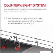 COMBISAFE Counterweight Flyer - Freestanding Edge Protection for flat roofs.