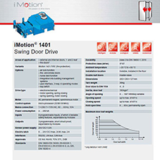 iMotion 1401 invisible swing door drive product information