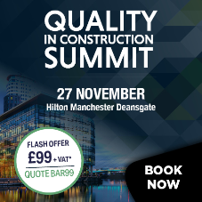 Special subscribers offer to the Quality in Construction summit 2018