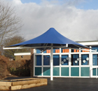 Maxima Shade and Shelter manufactures tensile fabric shade and canopy solutions