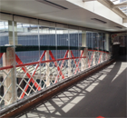 Frameless sliding wall system at Chester railway station