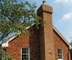 Be creative with plain clay roof tiles