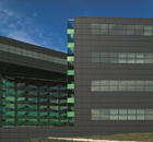 Curtain wall system changes support larger glass screens