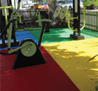 Safety surface for playgrounds
