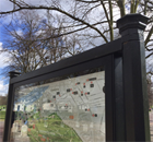 New poster cases at Greenwich Park