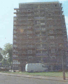 Liverpool Housing Action Trust tower blocks, Liverpool. Cavity wall stabilisation of tower blocks.