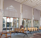 Faber Blinds MechoShade® solar shading installed in reception area at Northampton's Guildhall