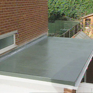 Domestic Garage Roof Refurbisment With Polyroof 185 Cold-applied Roof Membrane