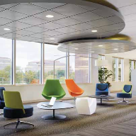 Curved and circular Axiom canopy systems have been launched by Armstrong Ceilings.