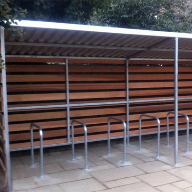 Bespoke Grasmere Cycle Shelter And Ulverston Umbrella at Tune Hotel, London