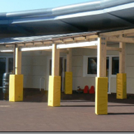 Park Community Primary School, Clwyd  received Tarnhow Mono Free Standing Canopy and Tarnhow Curved Free Standing Canopy