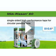 SIGA Rissan 60: Sealing the circular penetration airtightly