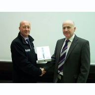 Ancon and Ibstock present an iPad3 to their lucky Ecobuild draw winner Ancon and Ibstock present an iPad3 to their lucky Ecobuild draw winner