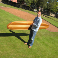 Western Red Cedar used to produce a surfboard