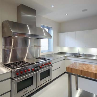 Stainless steel worktops installed at deluxe dwelling in Poole