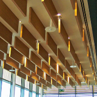 Acoustic Products supplies timber acoustic baffles to the 2012 Olympic Park