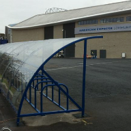 Toptech crescent cycle shelter for Brighton & Hove Albion FC