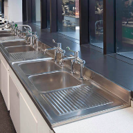 Stainless steel sinks specified for The University of Liverpool