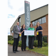 Charity fundraising by SE Controls raises over £6,500 for St Giles Hospice