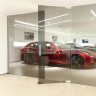 DORMA AGILE 150 sliding door system specified for Ferrari Showroom in Knightsbridge