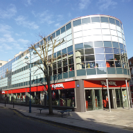 Comar 6 facade for TK Maxx flagship store, Woolwich, London