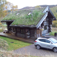 Bespoke Fakro flashings for luxury Highland log cabins