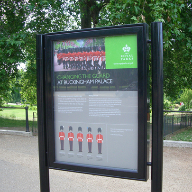 Post mounted noticeboards for The Royal Parks