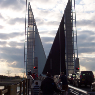 Architectural mesh for Twin Sails Bridge