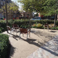 Resin bound surfacing at Leicester Cathedral Gardens