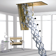 New Supreme loft ladder with electrical operation