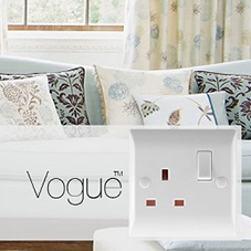 ‘Vogue™’ White Wiring Accessories