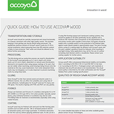 Accoya Quick Guide