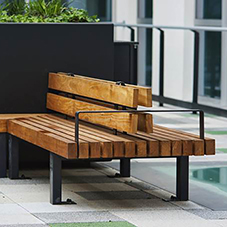 Steel framed benches for Birmingham University